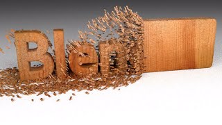 Blender Tutorial Wood Chipping Text Animation [upl. by Willms]