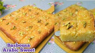 Basbousa RecipeBasbousa CakeBasbousa Recipe ArabicBasbousa Arabic Sweet RecipeSemolinaCakeRecipe [upl. by Sidoney140]