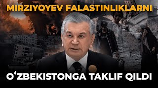 MIRZIYOYEV FALASTINLIKLARNI OʻZBEKISTONGA TAKLIF QILDI [upl. by Witcher880]