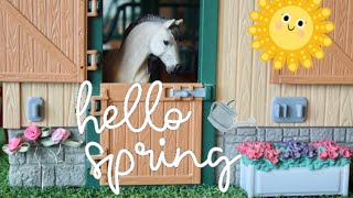 Spring Setting UpDecorating My Schleich Stable [upl. by Roselyn]