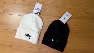 【開箱Unboxing】Nike x Stussy Cuff Beanie  提早準備秋天配件 [upl. by Nauqram]