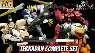 PBandai HG Tekkadan Complete Set Review  Gundam IronBlooded Orphans [upl. by Anyzratak]