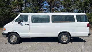 1997 Dodge Ram B3500 Cargo 15 Passenger Church Van 1 Owner Fleet Maintained Cold F amp Rear Air amp Heat [upl. by Aimo]