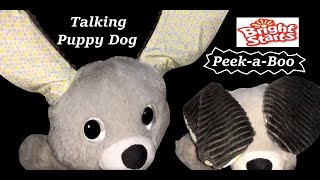 Peekaboo Bright Starts Puppy Dog Talking Soft Babies Toy [upl. by Aillemac]