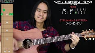 Always Remember Us This Way Guitar Cover Acoustic  Lady Gaga 🎸 Tabs  Chords [upl. by Ardnuhs]