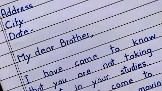 Write a letter to your brother advising him to give give up the bad company in EnglishHandwriting [upl. by Solon]