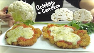 COTOLETTE DI CAVOLFIORE alla Pizzaiola LEGGERE al forno tutto a crudo 🥦 [upl. by Rory]