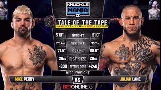 BKFC Knuckle Mania 2 Mike Perry Vs Julian Lane Full Fight [upl. by Alley]