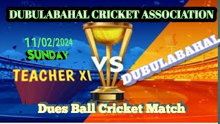 DUBULABAHAL VS TEACHER XI Dues Ball CRICKET MATCH 2024 [upl. by Scrivings]