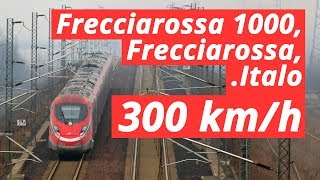 Frecciarossa Frecciarossa 1000 Italo Milan–Bologna highspeed railway [upl. by Purity]