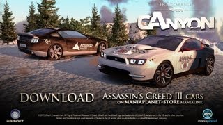 TrackMania² Canyon  Assassins Creed 3 Car Skins Trailer [upl. by Krystle294]