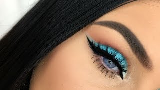 Simple Princess Jasmine Inspired Blue Cut Crease  Makeup Tutorial [upl. by Bickart1]