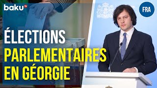 Élections parlementaires en Géorgie  Irakli Kobakhidze a voté au bureau de vote [upl. by Joiner113]