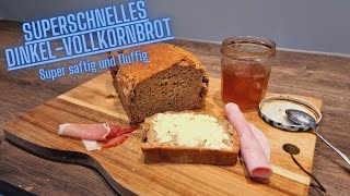 Schnelles DinkelVollkornbrot I Backen  Baking [upl. by Aihsyla]