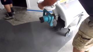 Mixing amp Pouring Ardex self leveling concrete [upl. by Merdith]