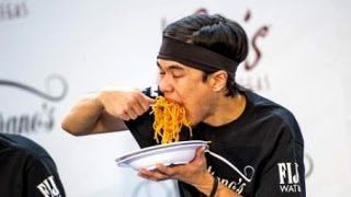 World Pasta Eating Championship World Record Broken [upl. by Romonda222]