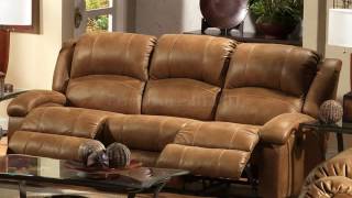 Reclining Leather Sofa with DropDown Table [upl. by Leanne]