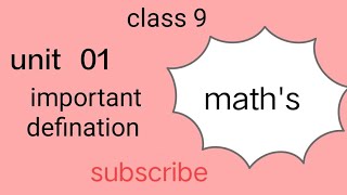 unit Matrices and determinant important definition 😄 class 9 Math [upl. by Adalai]