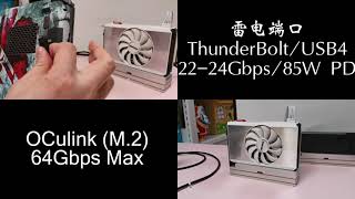 One Dock Dual Ports eGPU Dock ThunderBoltOCulilnk Comparison Testing [upl. by Ruthann788]