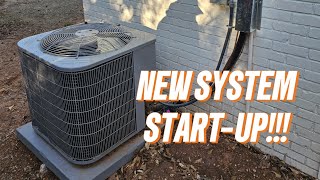 System Start Up On Tempstar Heat Pump [upl. by Einahpehs]