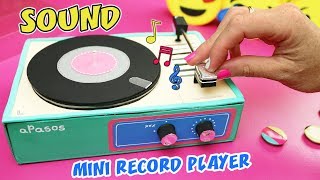 MAKE A GIFT WITH MUSICAL MESSAGE  MINI RECORD PLAYER THAT SOUND  aPasos Crafts DIY [upl. by Nnairam]