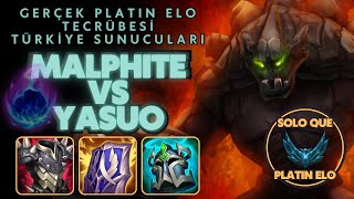 Platin Elo  Malphite vs Yasuo karşılaşması  Bölüm 165 [upl. by Sisxela]