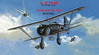 Henschel Hs 123 in Action Eastern Front IL2 1946 single player [upl. by Retsub]