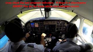 King Air B100  short field take off Cockpit view with ATC [upl. by Ahsasal]