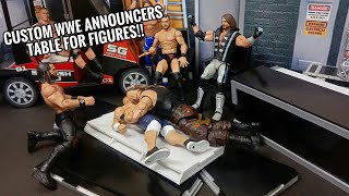 CUSTOM WWE ANNOUNCERS TABLE FOR FIGURES [upl. by Prochoras]