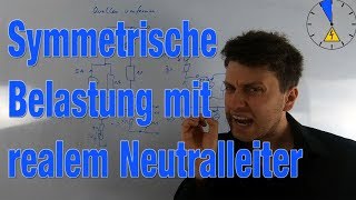 Symmetrische Belastung mit realem Neutralleiter  Mehrphasensystem [upl. by Vershen697]