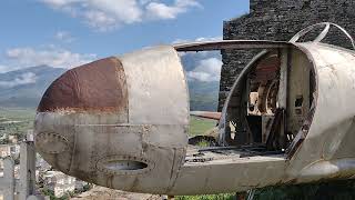 USAF Lockheed T33 Shooting Star at Gjirokaster Castle [upl. by Kacerek]