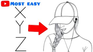 How to draw a girl with cap  Girl drawing easy step by step  Beautiful girl drawing for beginners [upl. by Jesh]