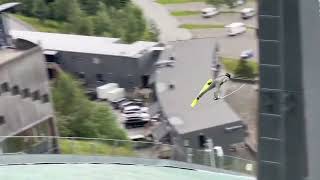 140 m long ski jump in Lillehammer [upl. by Cumings642]