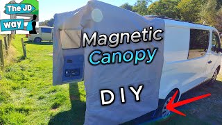 DIY Barn Door Canopy Awning for Campervan  The JD Way [upl. by Amocat793]