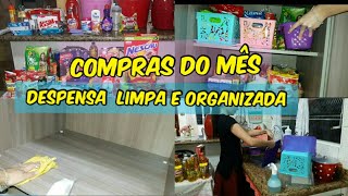 COMPRAS DO MÊS  LIMPEZA E ORGANIZAÇÃO NA DESPENSA [upl. by Andrew354]