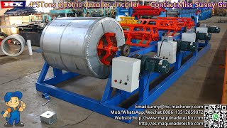 55Tons steel coil electric decoiler uncoiler [upl. by Steffie]