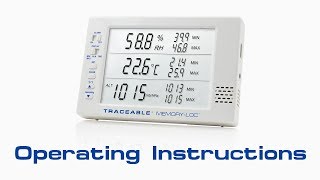 MemoryLoc Datalogging Traceable Barometer Operating Instructional Video [upl. by Arlene]