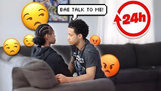 IGNORING MY BOYFRIEND FOR 24 HOURS PRANK💔 HE CRIED🥹 [upl. by Alidis]