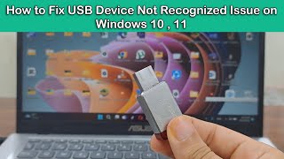 How to Fix USB Device Not Recognized Issue on Windows 10  11 [upl. by Odrude]