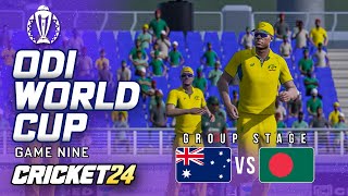 AUSTRALIA v BANGLADESH  ODI WORLD CUP  Cricket 24 Gameplay [upl. by Htebezile]