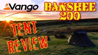 Vango Banshee 200  Bad Weather Wild Camping Hiking and Backpacking Tent Review [upl. by Johiah]