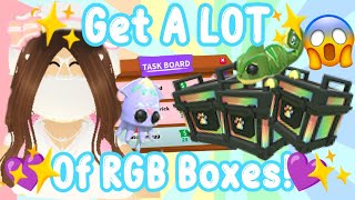 How To Get TONS Of RGB Boxes In Adopt Me Roblox  AstroVV [upl. by Anyotal]