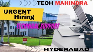 Urgent Hiring Tech Mahindra  25K Salary  Hiring Fresher And Exp  Technical Support  WFO HYD [upl. by Brookhouse]