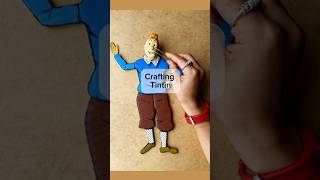 Tintin Crafted from Discarded Materials tintin halloweencostume diy asmr art ecoart shorts [upl. by Evreh]