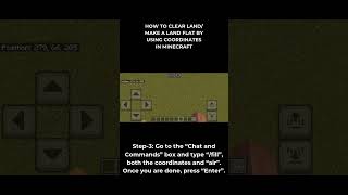 How To Clear LandMake A Land Flat By Using Coordinates In Minecraft [upl. by Carmina759]