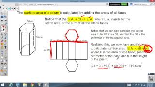 Surface areas of prisms and cylinders 112 [upl. by Ingemar]