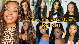 Cute dreadlocks styles for black ladies  Dreadlocks hairstyles 2024  Locs styles [upl. by Nolyarg156]