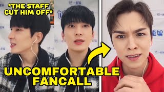 Staff cuts off SEVENTEEN’s Wonwoo when he mentions Jun amp Vernon’s “uncomfortable” fancall kpop [upl. by Phyl]