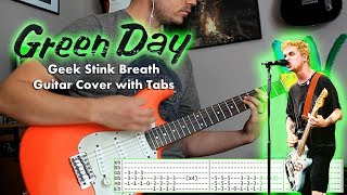 Green Day  Geek stink breath  Guitar cover with tabs [upl. by Ayotan]