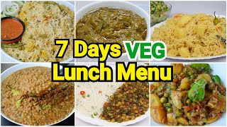 7 Days Vegetarian Lunch Menu ❗ Affordable Weekly Lunch Menu by YES I CAN COOK [upl. by Ludba]